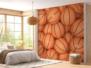 Online Basketballen print fotobehang Kinderkamer | Sport