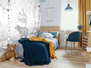 Hot Bear King - Black and white Kinderkamer | Dieren