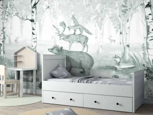 New Bear King - Blue Kinderkamer | Dieren