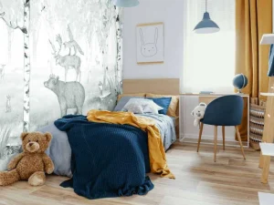New Bear King - Blue Kinderkamer | Dieren
