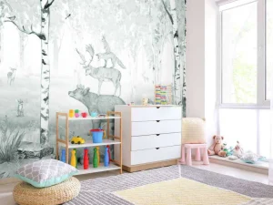 New Bear King - Blue Kinderkamer | Dieren