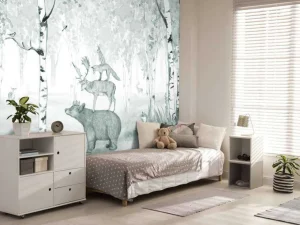 New Bear King - Blue Kinderkamer | Dieren