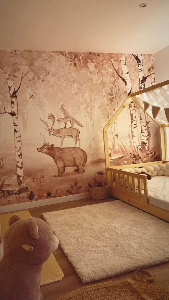 New Bear King - Brown Kinderkamer | Dieren