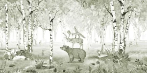 Online Bear King - Green Kinderkamer | Dieren