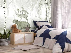 Online Bear King - Green Kinderkamer | Dieren