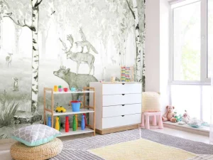 Online Bear King - Green Kinderkamer | Dieren