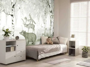 Online Bear King - Green Kinderkamer | Dieren