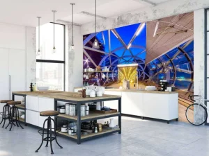 Online Beatrixkwartier sneltramhalte fotobehang Steden | Architectuur