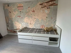 Discount Beige wereldkaart Kinderkamer | Dieren