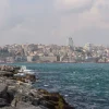 Outlet Beşiktaş vanaf het water fotobehang Architectuur
