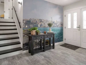 Outlet Beşiktaş vanaf het water fotobehang Architectuur