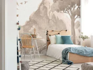 Online Berg in waterverf Kinderkamer