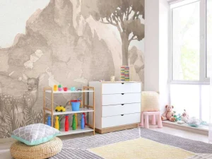 Online Berg in waterverf Kinderkamer