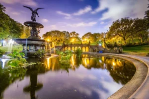 Best Bethesda Terrace en Fountain in Central Park fotobehang Architectuur