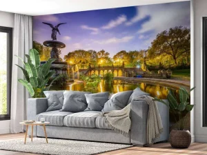 Best Bethesda Terrace en Fountain in Central Park fotobehang Architectuur
