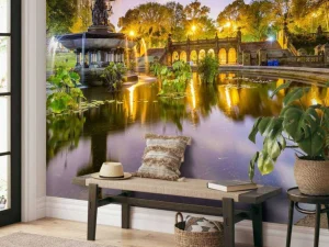Best Bethesda Terrace en Fountain in Central Park fotobehang Architectuur