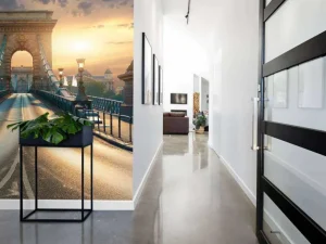 Hot Bijzondere brug in Boedapest fotobehang Architectuur