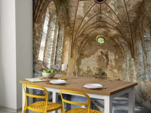 Discount Binnenkant oude kerk fotobehang Architectuur