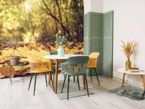 Outlet Bladeren in het Bos tijdens de Herfst fotobehang Bloemen