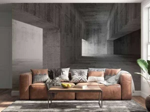 Sale Blanco betonnen interieur fotobehang 3d