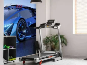 Clearance Blauwe hypercar in 3D fotobehang Kinderkamer | Transport
