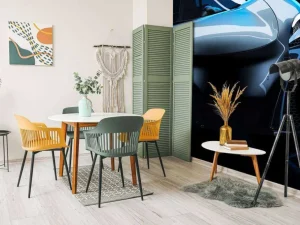 Best Blauwe sportwagen design fotobehang Kinderkamer | Transport