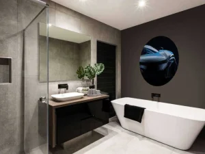 Best Blauwe sportwagen design fotobehang Kinderkamer | Transport