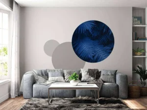Hot Blauwe varenbladeren fotobehang Bloemen