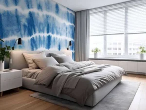 Fashion Blauwe vegen fotobehang Slaapkamer | Kunst & Design