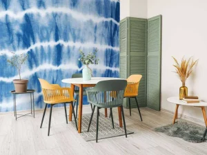 Fashion Blauwe vegen fotobehang Slaapkamer | Kunst & Design
