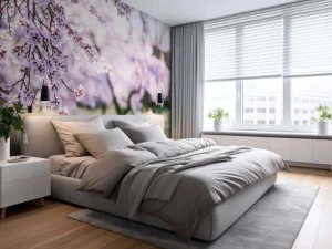 Discount Bloeiende Amandelbomen fotobehang Bloemen