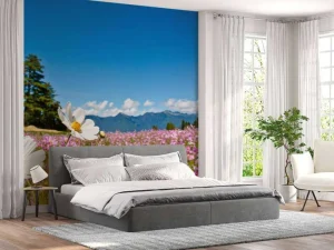 Discount Bloemenveld met mooie achtergrond fotobehang Bloemen