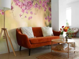 New Bloesem met wazige achtergrond fotobehang Bloemen