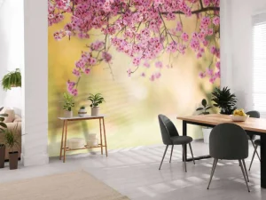 New Bloesem met wazige achtergrond fotobehang Bloemen