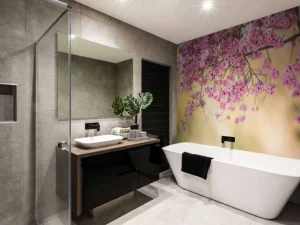 New Bloesem met wazige achtergrond fotobehang Bloemen