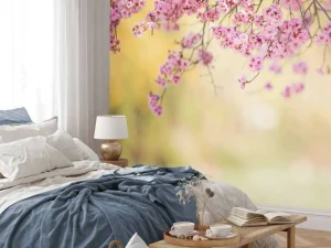 New Bloesem met wazige achtergrond fotobehang Bloemen