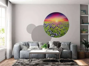 Best Bluebonnets met mooie Zonsondergang fotobehang Bloemen