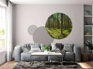 Discount Bomen in het Bos fotobehang Bloemen