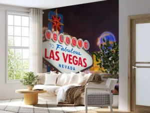 Hot Bord in Las Vegas fotobehang Tienerkamer