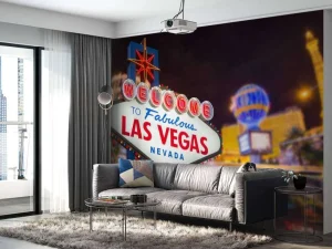 Hot Bord in Las Vegas fotobehang Tienerkamer