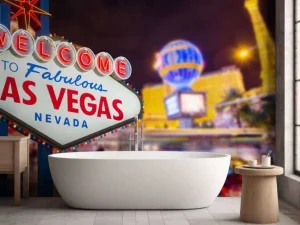 Hot Bord in Las Vegas fotobehang Tienerkamer