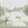 Hot Bos met dieren in groen Kinderkamer | Dieren