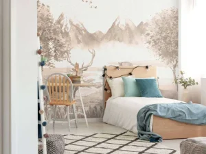 Online Bos met dieren in taupe Kinderkamer | Dieren