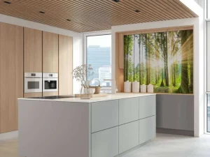 Sale Bos met felle zon op de achtergrond fotobehang Bloemen