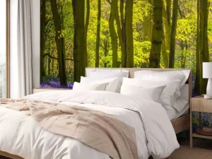 Discount Bos met veel lavendel fotobehang Bloemen