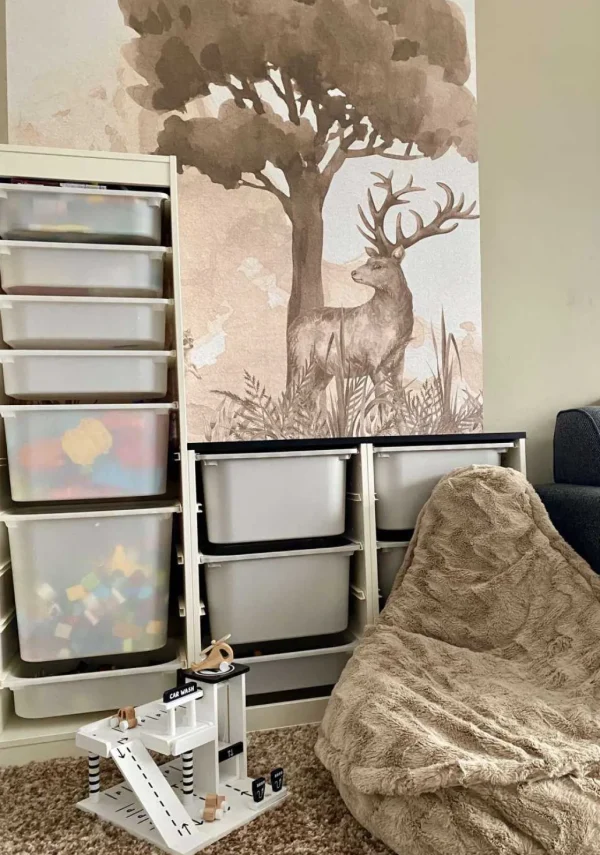 Hot Bosdieren in taupe Kinderkamer | Dieren