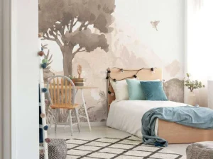 Hot Bosdieren in taupe Kinderkamer | Dieren