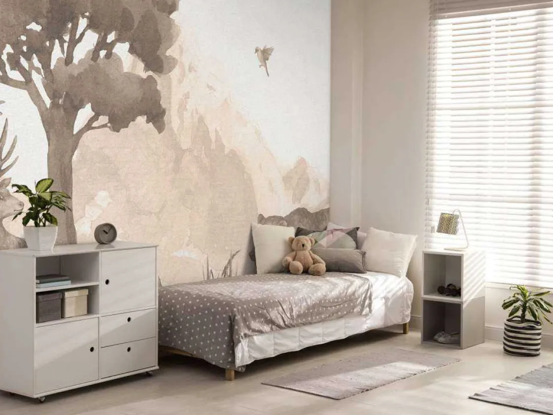 bosdieren_in_taupe_4.webp Hot Bosdieren in taupe Kinderkamer | Dieren