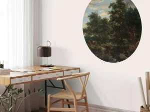 Clearance Bosgezicht fotobehang Bloemen