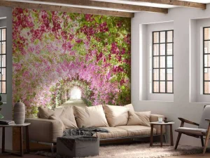 Discount Botanische tuin met orchideeën fotobehang Tienerkamer | 3d